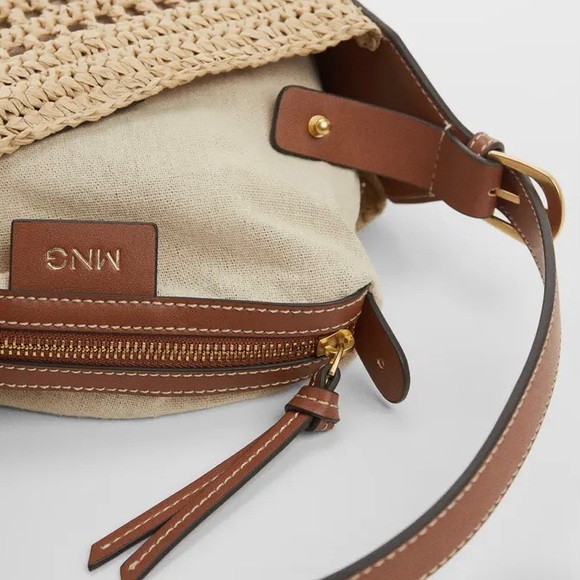 Mango Large Valeta Crocheted Raffia Bag - Picture 4 of 13